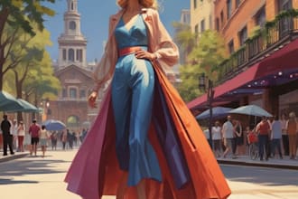 create fashion illustration and unique tshirt design