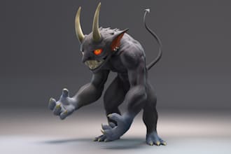 sculpt 3d creature in zbrush,miniature,3d figurine,face sculpt,bas relief,