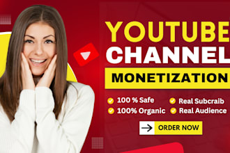 complete organic youtube channel monetization