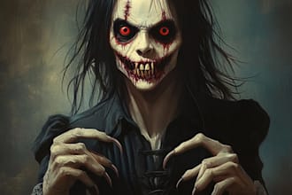 create fantasy, fantasy, and horror character art