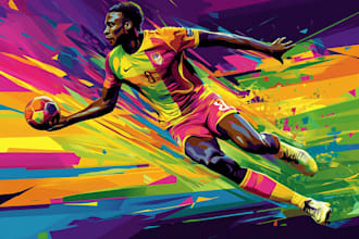 draw wpap pop art sport potrait