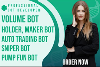 develop trading bot volume holder bot telegram mini app on ethereum solana xrp