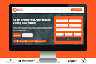 make a lead generation website for real estate investors or wholesalers