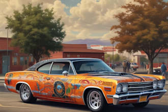 design custom car wrap, truck wrap, van wrap, wrap design