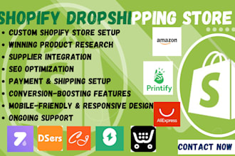 set up shopify dropshipping store via temu dhgate dsers autods zendrop oberlo