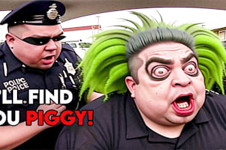 create ai eye catching police bodycam thumbnails