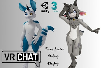 3d model vrchat avatar vr character 3d furry avatar vrc avatar from scratch
