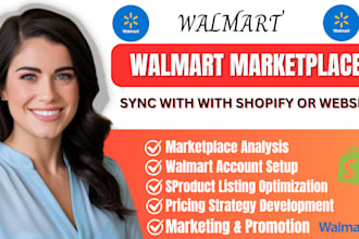 setup walmart marketplace, product listing and sync with shopify or website