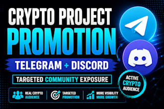 promote your crypto project on telegram and discord communities