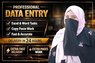 do data entry, typing, PDF to word and excel