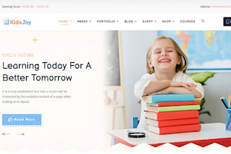 design kindergarten website, preschool, nursery, daycare website with SEO