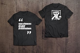 create wonderful typography and minimalist t shirt design for you