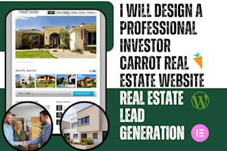 design investor carrot real estate website real estate lead generation