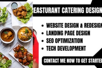 design restaurant website, catering website, food website, bakery website, cafe
