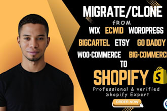 clone migrate wix to shopify website migration wordpress godaddy ecwid 2 shopify