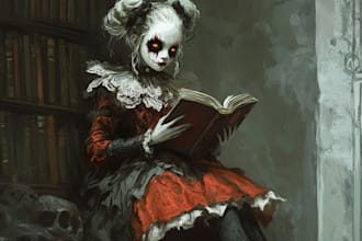 make a fantasy horror film and character illustrations for it