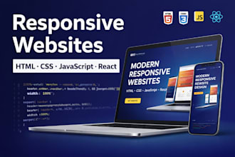 design responsive websites using HTML CSS javascript