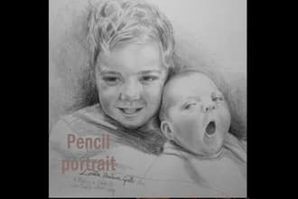 oil and pencil portraits