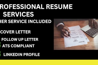 write a professional ats resume writing cv writing  cover letter