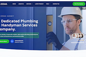 handyman website construction roofing electrician plumbing cleaning website