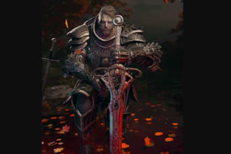 create stylized character, ue5 warrior game model, uv mapping, 3d texture, asset