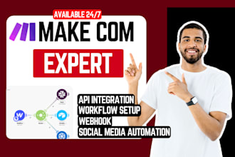 fix make com automation made com automation integromat webhook api expert