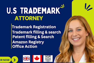 be your licensed patent US, canada trademark attorney, trademark registration