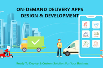 create on demand delivery app for food, restaurant, grocery, pharmacy, courier