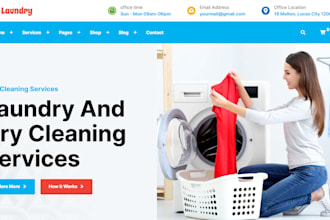 design a high converting laundry, dry cleaning, house, office cleaning website