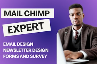 design  mailchimp newsletter, mailchimp landing page, mailchimp automation