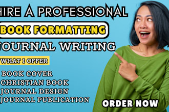 design christian book cover, book formatting, journal publication, kdp journal