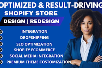 design shopify website, redesigned shopify store, shopify dropshipping store