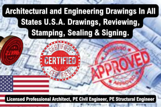 stamp architectural drawing civil engineer city permit adu mep structure design