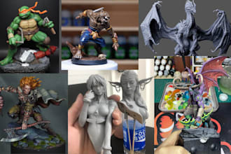 3d print an paint custom 3d miniature  warhammer diorama figures 40k resin print
