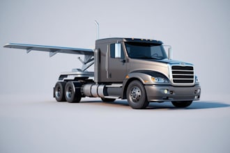 3d truck model car model semi truck 3d cad design toy design for 3d printing