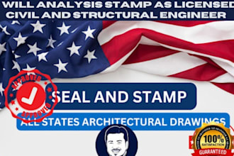 provide engineer architect stamp license california stamp USA stamp city permit