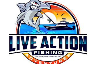design unique fishing adventure logo