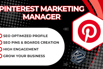 your pinterest marketing manager board and pin with seo
