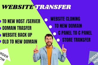 move clone transfer fix website to new host or domain any store website