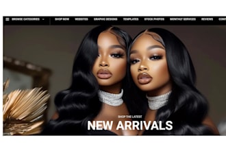 design luxury hair extension shopify store hair extension website beauty website