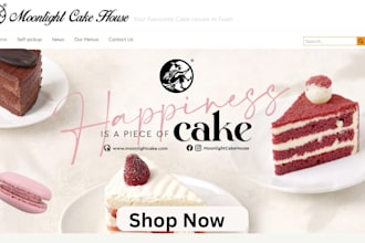 create 7figure shopify store cake website pastries website dessert shopify store