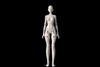 do 3d articulated model 3d bjd toy doll ball joint action figure stl 3d printing