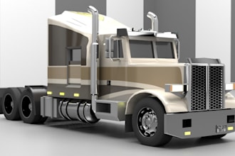 3d car model, 3d truck, vehicle model,truck in zbrush for 3d printing,cad desig