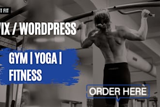 design or  revamp your wix gym yoga website, fitness landing page