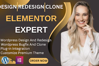 design redesign responsive wordpress website clone fix bugs as elementor expert