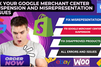 fix google merchant center suspension issues and misrepresentation