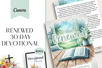 format, design daily devotional, prayer journal, christian ebook, christian book