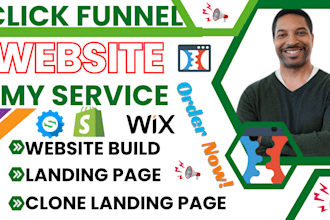 set  up landing page on click funnel  build a website on click funnel and sales