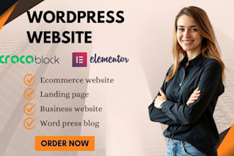 design responsive wordpress website with elementor, crocoblock, elementor pro