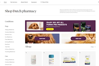 shopify ecommerce website development, pet store